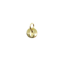 Load image into Gallery viewer, 18k Gold Filled Stamped Tiny Initial Letter Charm