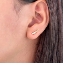 Load image into Gallery viewer, Mini Climber CZ Stud Earrings