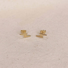 Load image into Gallery viewer, Mini Lightning Bolt Stud Earrings