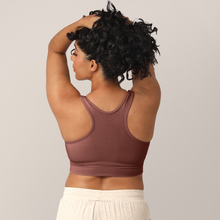 Load image into Gallery viewer, French Terry Racerback Nursing & Maternity Sleep Bra- Redwood