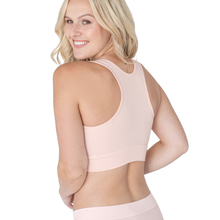 Load image into Gallery viewer, French Terry Racerback Nursing & Maternity Sleep Bra- Soft Pink