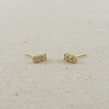 Load image into Gallery viewer, 18k Gold Filled Mini CZ Stud Earrings