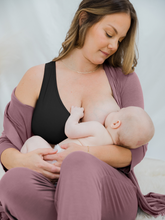 Load image into Gallery viewer, French Terry Racerback Nursing & Sleep Bra | Black