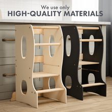 Load image into Gallery viewer, Stable Montessori Tower: Wooden Growing Chair - Ivory