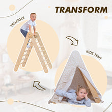 Load image into Gallery viewer, Play Tent Cover with Mat for Climbing Triangle Ladder