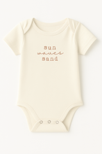 Load image into Gallery viewer, Sun Waves Sand Clay Organic Cotton Short Sleeve Baby Bodysuit