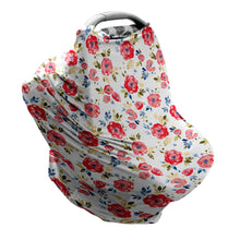 Load image into Gallery viewer, 5-in-1 Multi-Use Cover with Nursing Pads- Floral Pop