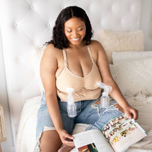 Load image into Gallery viewer, Sublime® Hands-Free Pumping & Nursing Bra- Beige