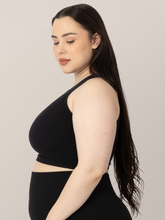 Load image into Gallery viewer, Sublime® Bamboo Maternity &amp; Nursing Longline Bra Top | Black

