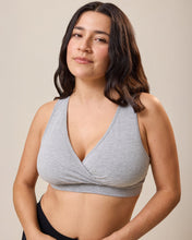 Load image into Gallery viewer, French Terry Racerback Nursing &amp; Sleep Bra | Grey Heather
