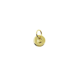 18k Gold Filled Stamped Tiny Initial Letter Charm