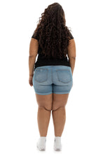 Load image into Gallery viewer, Roll Cuff Maternity Shorts- Plus Size
