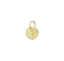 Load image into Gallery viewer, 18k Gold Filled Stamped Tiny Initial Letter Charm
