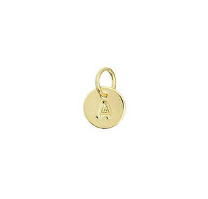 18k Gold Filled Stamped Tiny Initial Letter Charm