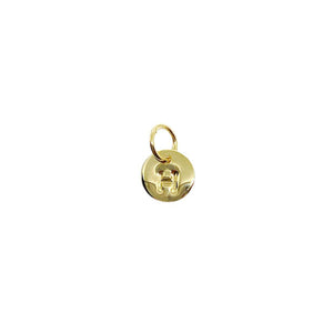 18k Gold Filled Stamped Tiny Initial Letter Charm