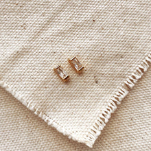 Load image into Gallery viewer, Cubic Zirconia Baguette Stud Earrings
