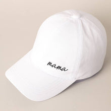 Load image into Gallery viewer, Mama Embroidery Baseball Cap- White
