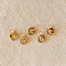 Load image into Gallery viewer, 18k Gold Filled Stamped Tiny Initial Letter Charm
