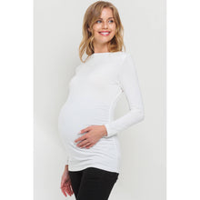 Load image into Gallery viewer, Boat Neck Modal Maternity Top- Ivory

