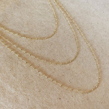 Load image into Gallery viewer, 18k Gold Filled 1mm Spaced Beaded Chain Necklace
