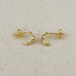 18k Gold Filled Solitaire CZ Earrings