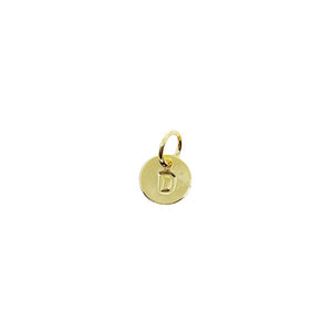 18k Gold Filled Stamped Tiny Initial Letter Charm