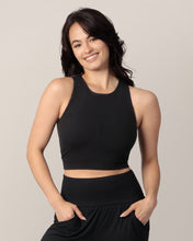 Load image into Gallery viewer, Sublime® Bamboo Maternity &amp; Nursing Longline Bra Top | Black
