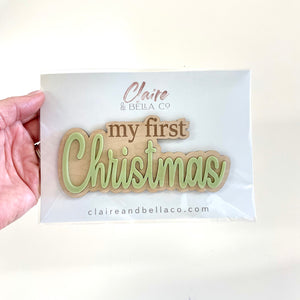 My First Christmas Milestone Sign- Sage