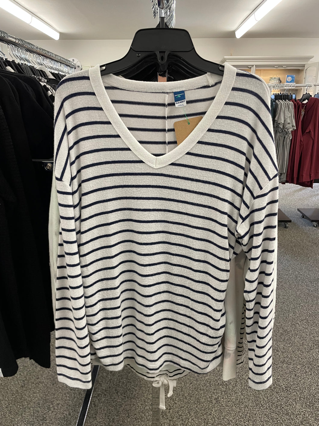 Blue/White Stripe Sweater- XS