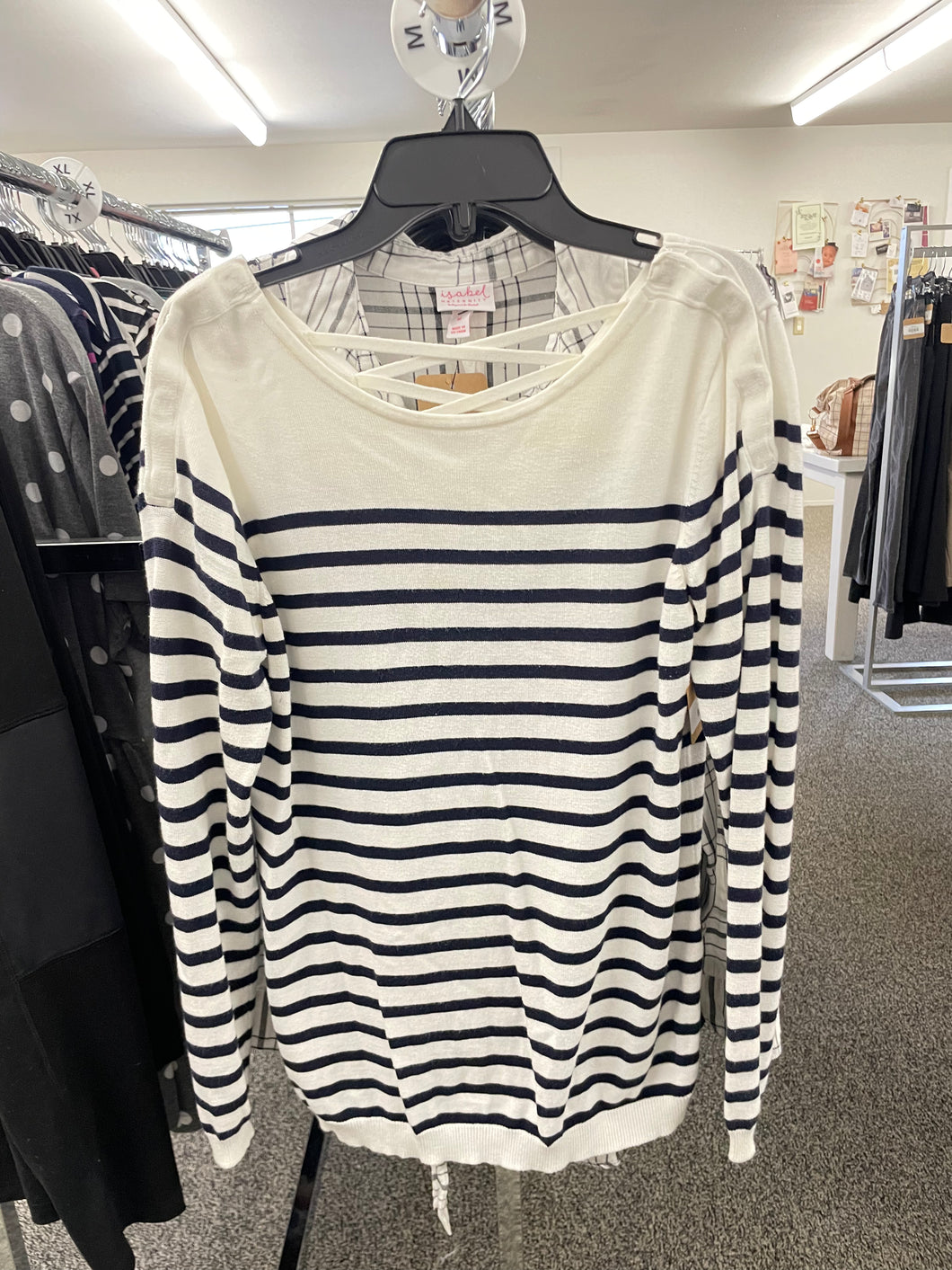 Blue Stripe Sweater- M
