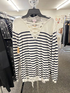 Blue Stripe Sweater- M