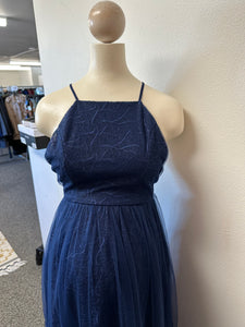 Navy Crossback Gown- X-Small