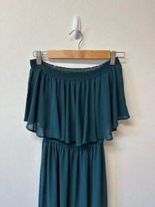 Teal Off-the-shoulder Gown- XS