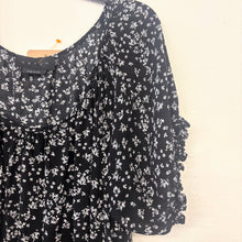 Load image into Gallery viewer, Black Floral Midi Dress - M
