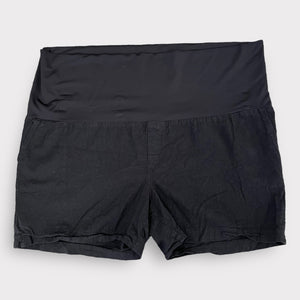 Black Linen Blend Shorts- XXL