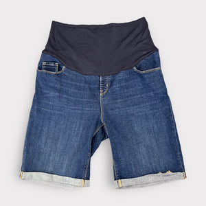 Cuffed Denim Bermuda Shorts- XL