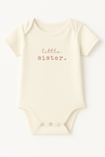 Load image into Gallery viewer, Little Sister Clay Organic Cotton Short Sleeve Baby Bodysuit
