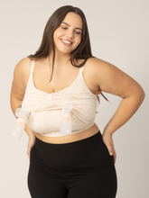 Load image into Gallery viewer, Sublime® Bamboo Hands-Free Pumping Lounge &amp; Sleep Bra | Oatmeal Heather
