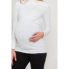 Load image into Gallery viewer, Boat Neck Modal Maternity Top- Ivory

