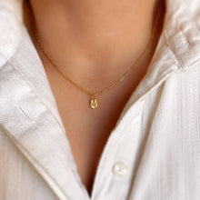 Load image into Gallery viewer, 18k Gold Filled Stamped Tiny Initial Letter Charm
