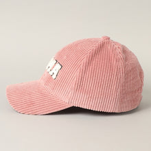 Load image into Gallery viewer, MAMA Corduroy Baseball Cap- Mauve
