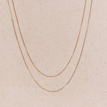 Load image into Gallery viewer, 18k Gold Filled Thin Box Chain 0.85mm
