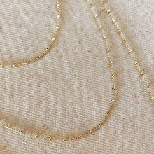 Load image into Gallery viewer, 18k Gold Filled 1mm Spaced Beaded Chain Necklace
