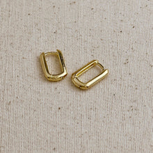 Load image into Gallery viewer, 18k Gold Filled Oblong Hoop Earrings
