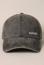 Load image into Gallery viewer, Mama Embroidery Baseball Cap- Charcoal
