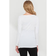 Load image into Gallery viewer, Boat Neck Modal Maternity Top- Ivory
