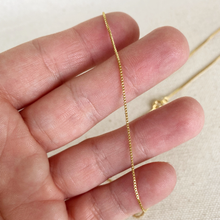Load image into Gallery viewer, 18k Gold Filled Thin Box Chain 0.85mm
