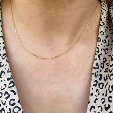 Load image into Gallery viewer, 18k Gold Filled Box Chain Very Thin 0.5mm Necklace
