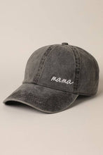 Load image into Gallery viewer, Mama Embroidery Baseball Cap- Charcoal
