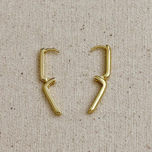 Load image into Gallery viewer, 18k Gold Filled Oblong Hoop Earrings
